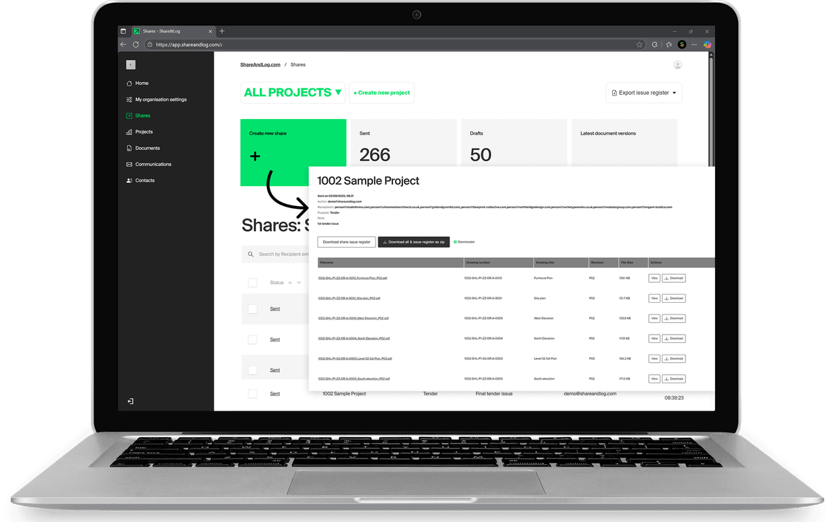 Share Log In Share and Log - Simple file sharing platform for architects with auto ...